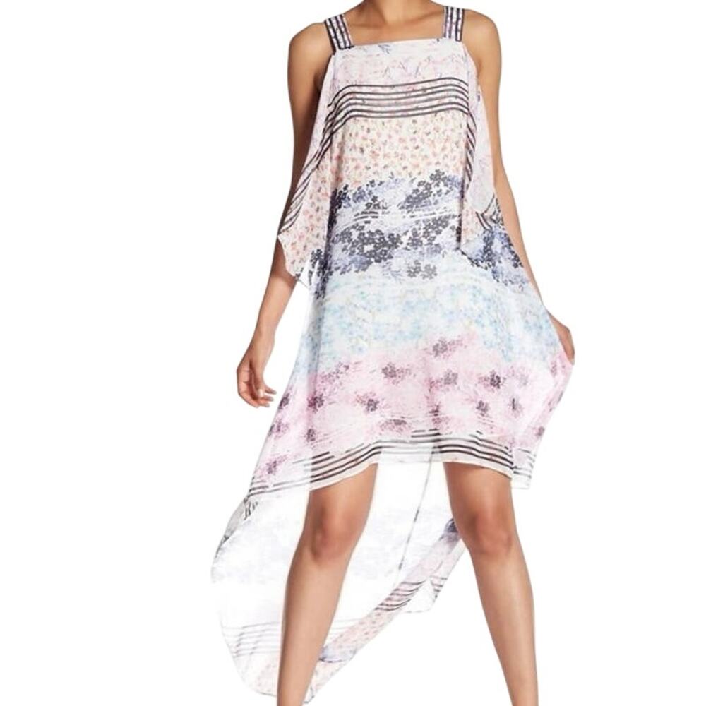 Bcbgmaxazria Aaric High/Low Floral Dress size Small